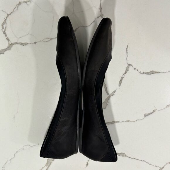 Franco Sarto | Women’s Coal Grey and Black Leather Caterina Ballet Flat Size 7.5 - Picture 5 of 9